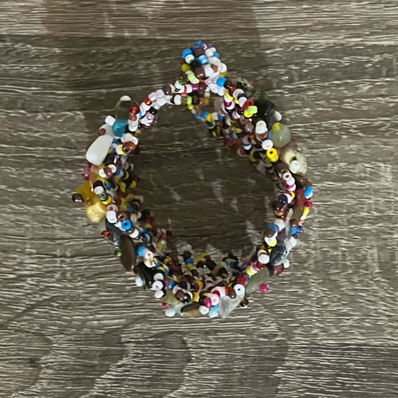 🖤 Colorful Beaded Stone Multi Bracelet Cuff - Picture 5 of 10